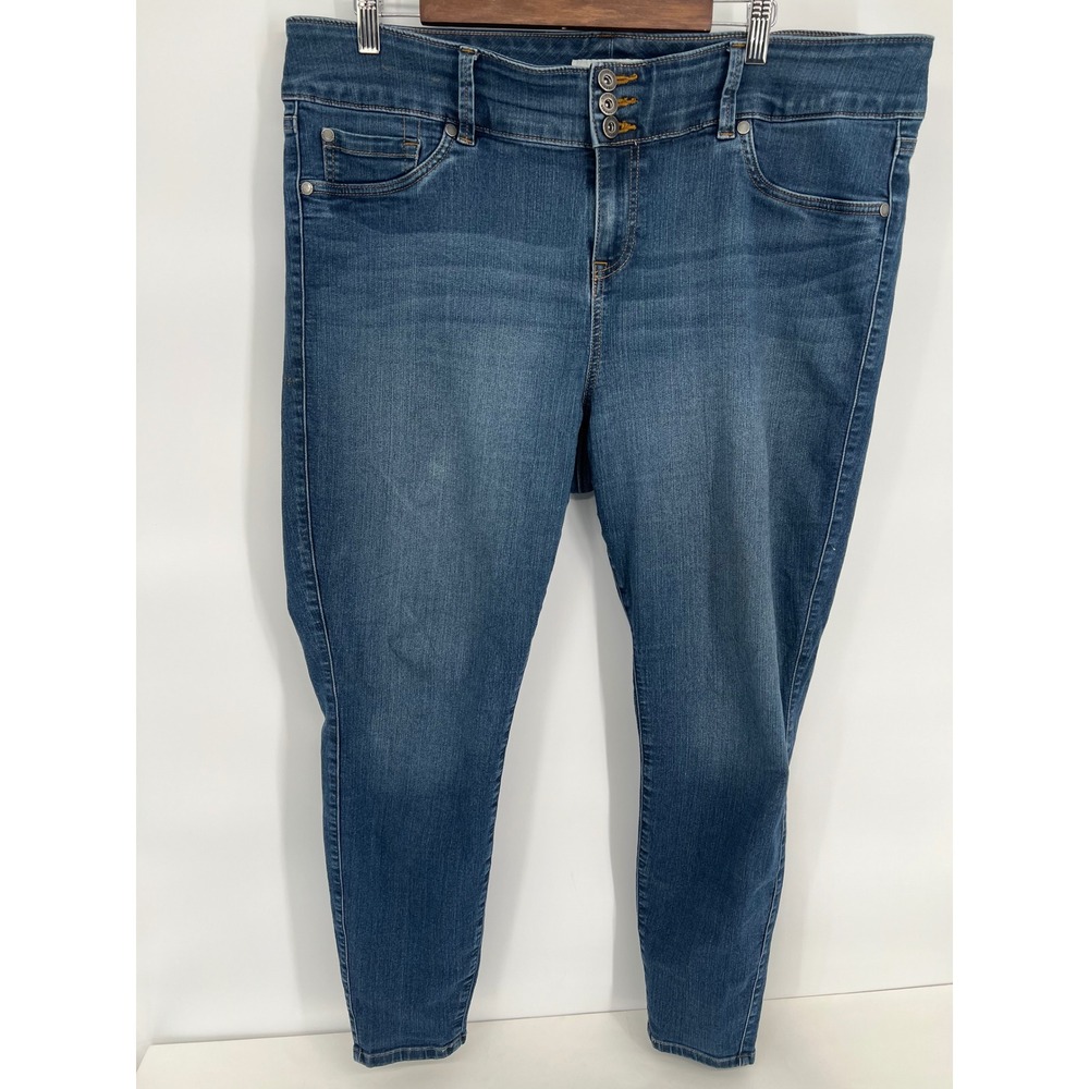 Torrid First At Fit Jegging Jeans Womens 20R Medium Wash High Rise Skinny Blue
